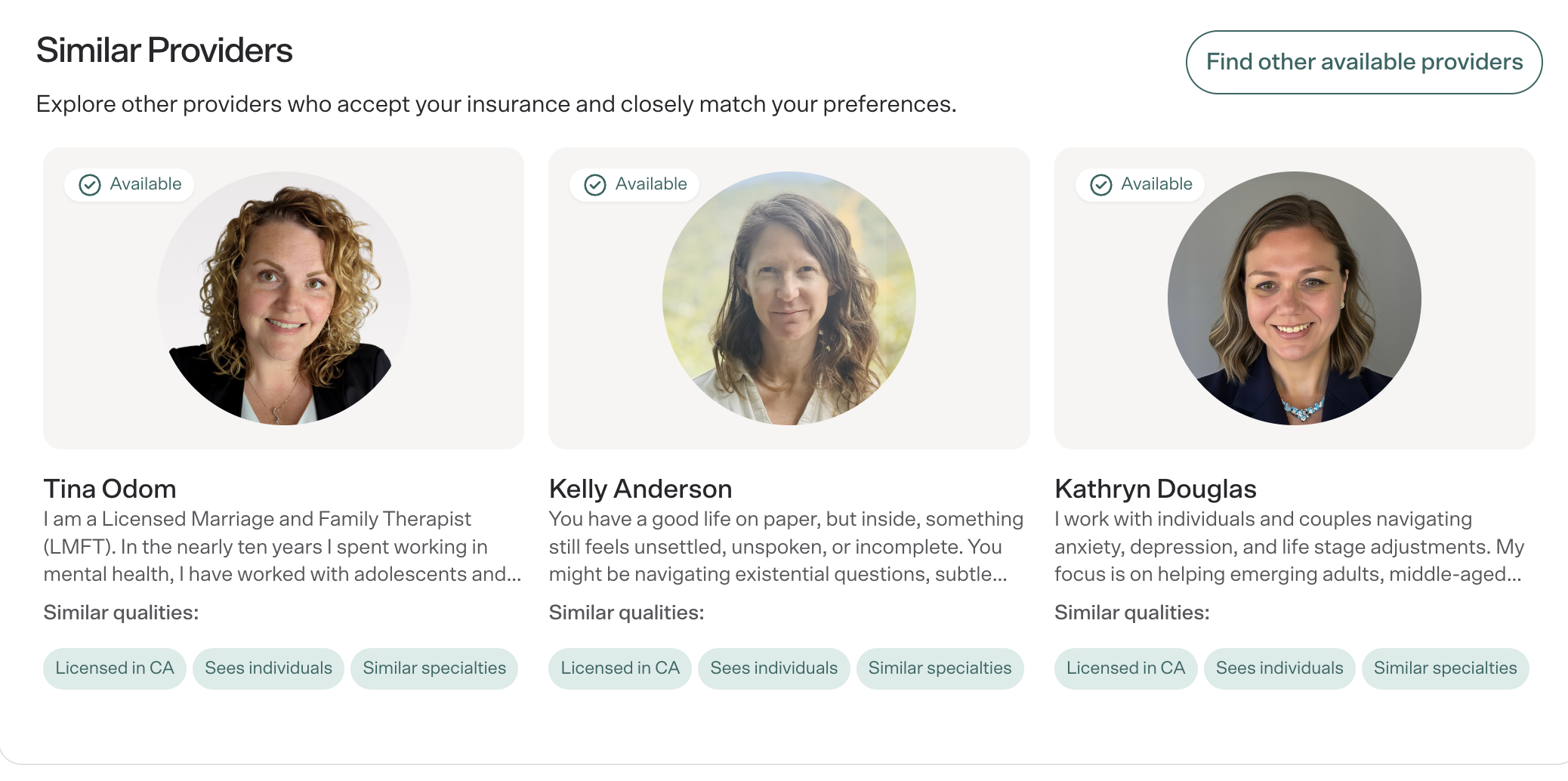 rula similar providers